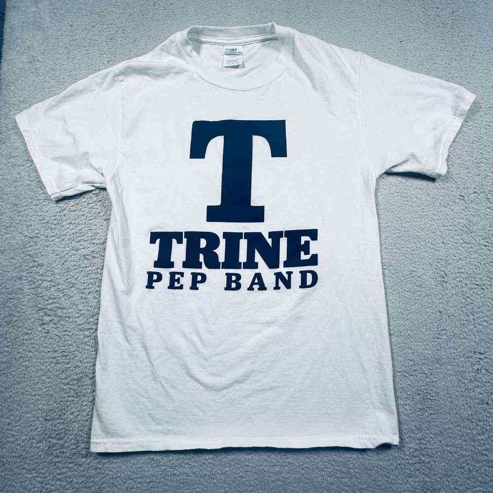 Trine University‎ Pep Band T-Shirt Unisex Adult Small White Graphic Tee